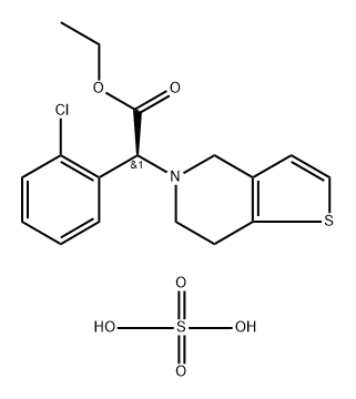 氯吡格雷硫酸乙酯, 1332612-57-3, 结构式