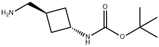 (反式-3-(氨基甲基)环丁基)氨基甲酸叔丁酯, 1214727-57-7, 结构式