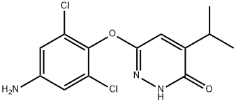 6-(4-氨基-2,6-二氯苯氧基)-4-异丙基哒嗪-3(2H)-酮, 920509-28-0, 结构式