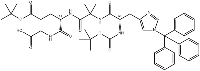 Boc-His(Trt)-Aib-Glu(OBtu)-Gly-OH, 1890228-73-5, 结构式