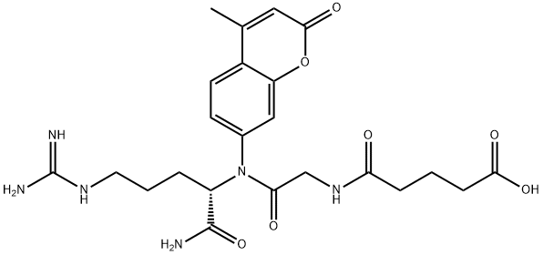 GLUTARYL-GLY-ARG-AMC, 65147-16-2, 结构式