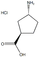 反式-3-氨基环戊烷羧酸盐酸盐, 1392803-15-4, 结构式