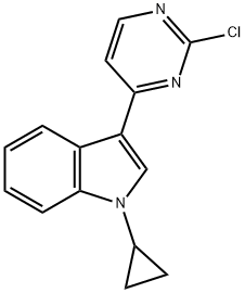 3-(2-氯嘧啶-4-基)-1-环丙基-1H-吲哚, 1899922-76-9, 结构式