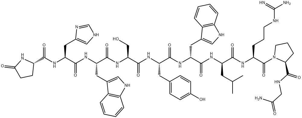 (D-TRP6,D-LEU7)-LHRH, 321709-37-9, 结构式
