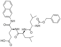 N-CBZ-LEU-LEU-GLU BETA-NAPHTHYLAMIDE, 75873-85-7, 结构式