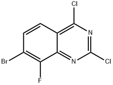7-溴-2,4-二氯-8-氟喹唑啉, 2168499-15-6, 结构式