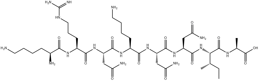 H-LYS-ARG-ASN-LYS-ASN-ASN-ILE-ALA-OH, 81117-26-2, 结构式