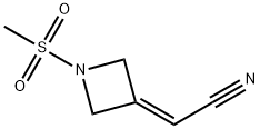 2-(1-methanesulfonylazetidin-3-ylidene)acetonitrile, 1638759-68-8, 结构式