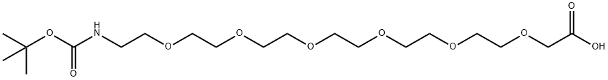 Boc-NH-PEG(5)-COOH(22atoMs), 391684-36-9, 结构式