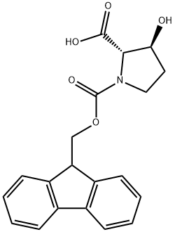 FMOC-反式-3-羟基-L-脯氨酸, 296774-32-8, 结构式