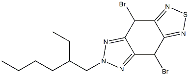 4,8-二溴-6-(2-乙基己基)-[1,2,5]噻二唑[3,4-F]苯并三氮唑, 1307899-44-0, 結(jié)構(gòu)式