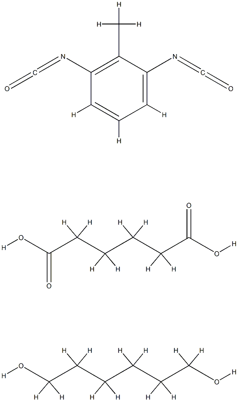 己二酸与1,6-己二醇和1,3-二异氰酸甲苯的聚合物, 9068-96-6, 结构式