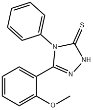 5-(2-甲氧基-苯基)-4-苯基-4H-[1,2,4]三唑-3-硫醇, 90429-14-4, 结构式