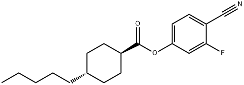 反式-4-戊基环己烷羧酸-对氰基-3-氟苯酯, 90525-59-0, 结构式