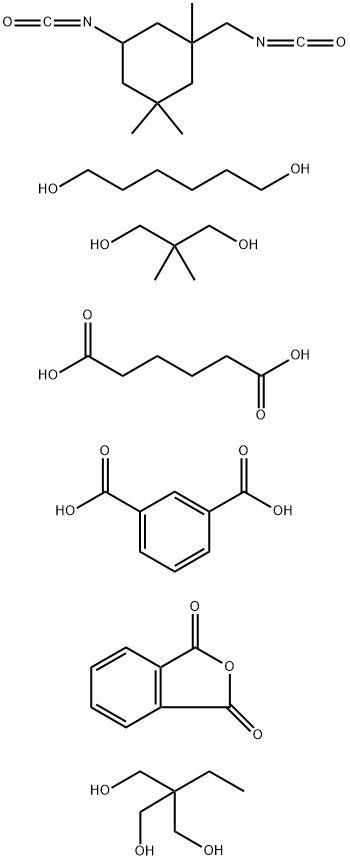 1,3-异苯并呋喃二酮和5-异氰酸基-1-(异氰酸根合甲基)-1,3,3-三甲基环己烷的聚合物, 93207-72-8, 结构式
