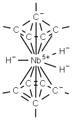 三氢碘代二(五甲基环戊二烯基)铌(V), 93558-77-1, 结构式