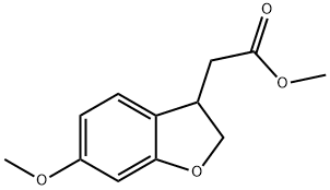 6-甲氧基-2,3-二氢苯并呋喃-3-乙酸甲酯, 93772-88-4, 结构式