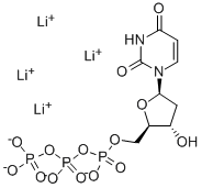 2ˊ-脱氧尿苷-5ˊ-三磷酸四锂盐, 93858-62-9, 结构式