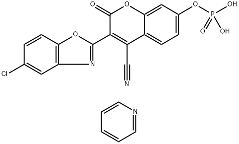 3-(5-氯-2-苯丙噁唑基)-4-氰基伞型酮磷酸酯吡啶盐, 94106-01-1, 结构式