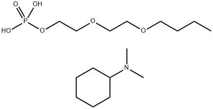 2-(2-丁氧基乙氧基)乙醇二氢磷氢酯与N,N-二甲基环己胺的化合物, 94200-24-5, 结构式