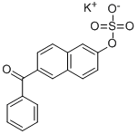 6-苯甲酰-2-萘基硫酸盐 钾盐, 94333-61-6, 结构式