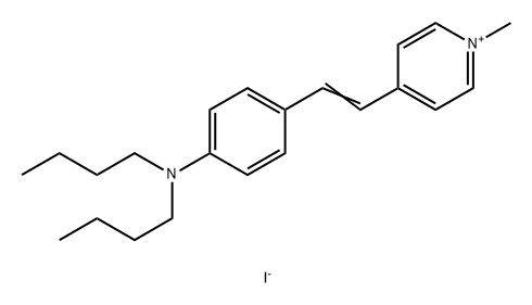 反-4-[4-(二丁基氨基)苯乙烯基]-1-甲基吡啶碘化物, 95378-72-6, 结构式