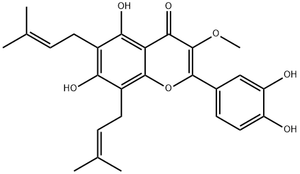 楮树黄酮醇B, 99217-70-6, 结构式