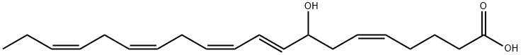 (+/-)-8-HYDROXY-5Z,9E,11Z,14Z,17Z-EICOSAPENTAENOIC ACID, 99217-77-3, 结构式