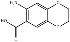 7-氨基-2,3-二氢-1,4-苯并二噁英-6-羧酸, 99358-09-5, 结构式