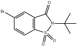 2-叔丁基-5-溴-1,2-苯并异噻唑-3-酮 1,1-二氧化物, 908602-52-8, 结构式