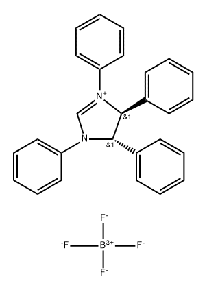 (4S,5S)-1,3,4,5-四苯基-4,5-二氢-1H-咪唑-3-鎓 四氟硼酸盐, 909252-47-7, 结构式