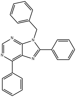 9-苄基-6,8-二苯基-9H-嘌呤, 916974-31-7, 结构式