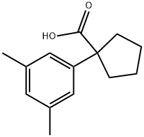 1-(3,5-二甲基苯基)环戊烷-1-羧酸, 919017-14-4, 结构式