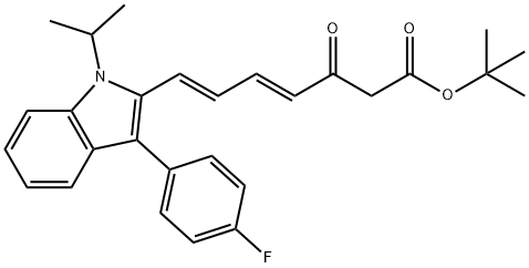 Fluvastatin 3-Oxo-4,6-diene O-tert-Butyl Ester, 920275-08-7, 结构式