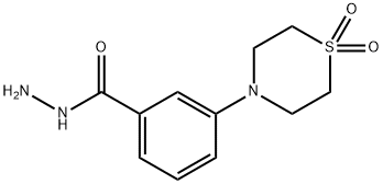 3-(1,1-二氧化硫代吗啉代)苯甲酰肼, 923224-97-9, 结构式