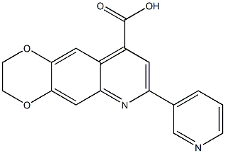 7-(吡啶-3-基)-2,3-二氢-[1,4]二噁英O[2,3-G]喹啉-9-羧酸, 924190-65-8, 结构式