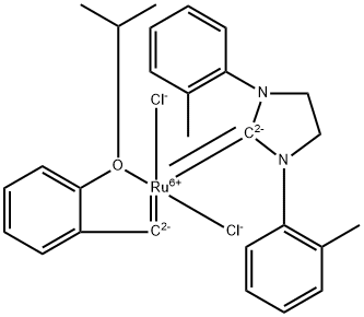 二氯[1,3-双(2-甲基苯基)-2-咪唑烷亚基](2-异丙氧基苯亚甲基)钌(II), 927429-61-6, 结构式