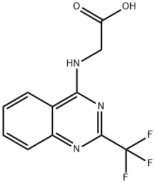 2-{[2-(三氟甲基)喹唑啉-4-基]氨基}乙酸, 927969-20-8, 结构式