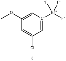 (3-氯-5-甲氧基苯基)三氟硼酸钾, 929626-23-3, 结构式