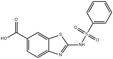2-[(苯磺酰基)氨基]-1,3-苯并噻唑-6-羧酸, 929860-30-0, 结构式