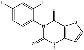 3-(2,4-二氟苯基)-1H-噻吩并[2,3-E]嘧啶-2,4-二酮, 930982-69-7, 结构式