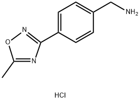 4-(5-甲基-1,2,4-噁二唑-3-基)苄胺盐酸盐, 932742-87-5, 结构式