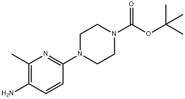 4-(5-氨基-6-甲基吡啶-2-基)哌嗪-1-羧酸叔丁酯, 936368-54-6, 结构式