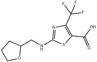 2-{[(四氢呋喃-2-基)甲基]胺}-4-(三氟甲基)-1,3-噻唑-5-羧酸, 937597-53-0, 结构式