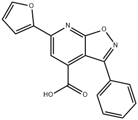 6-(呋喃-2-基)-3-苯基異噁唑并[5,4-B]吡啶-4-羧酸, 937597-65-4, 結(jié)構(gòu)式