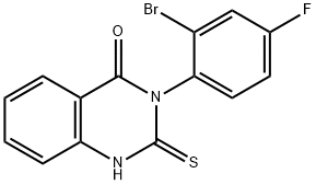 3-(2-溴-4-氟苯基)-2-硫代-2,3-二氢喹唑啉-4(1H)-酮, 937601-60-0, 结构式