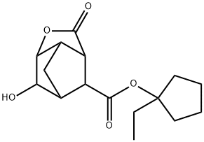 6-羟基-2-氧代六氢-2H-3,5-桥亚甲基环戊并[B]呋喃-7-甲酸(1-乙基环戊基)酯, 939024-57-4, 结构式