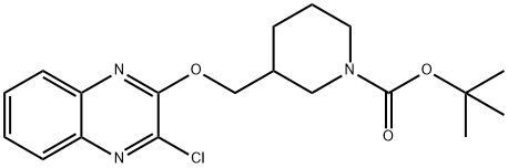 3-[[(3-氯-2-喹喔啉基)氧基]甲基]-1-哌啶甲酸叔丁酯, 939986-43-3, 结构式