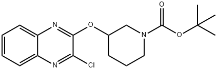 3-[(3-氯-2-喹喔啉基)氧基]-1-哌啶甲酸叔丁酯, 939986-62-6, 结构式