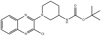 N-[1-(3-氯-2-喹喔啉基)-3-哌啶基]氨基甲酸叔丁酯, 939986-91-1, 结构式